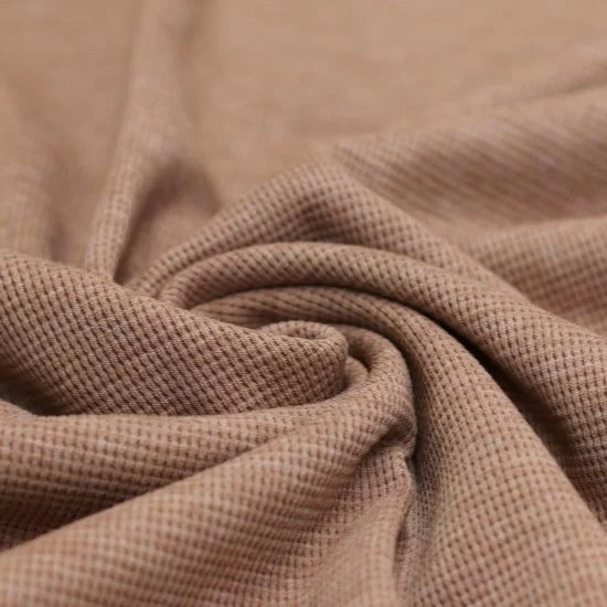 Premium Cotton Waffle Knit Sweater - Soft Old Pink Melange Color - Perfect for Fall Layering & Cozy Winter Outfits