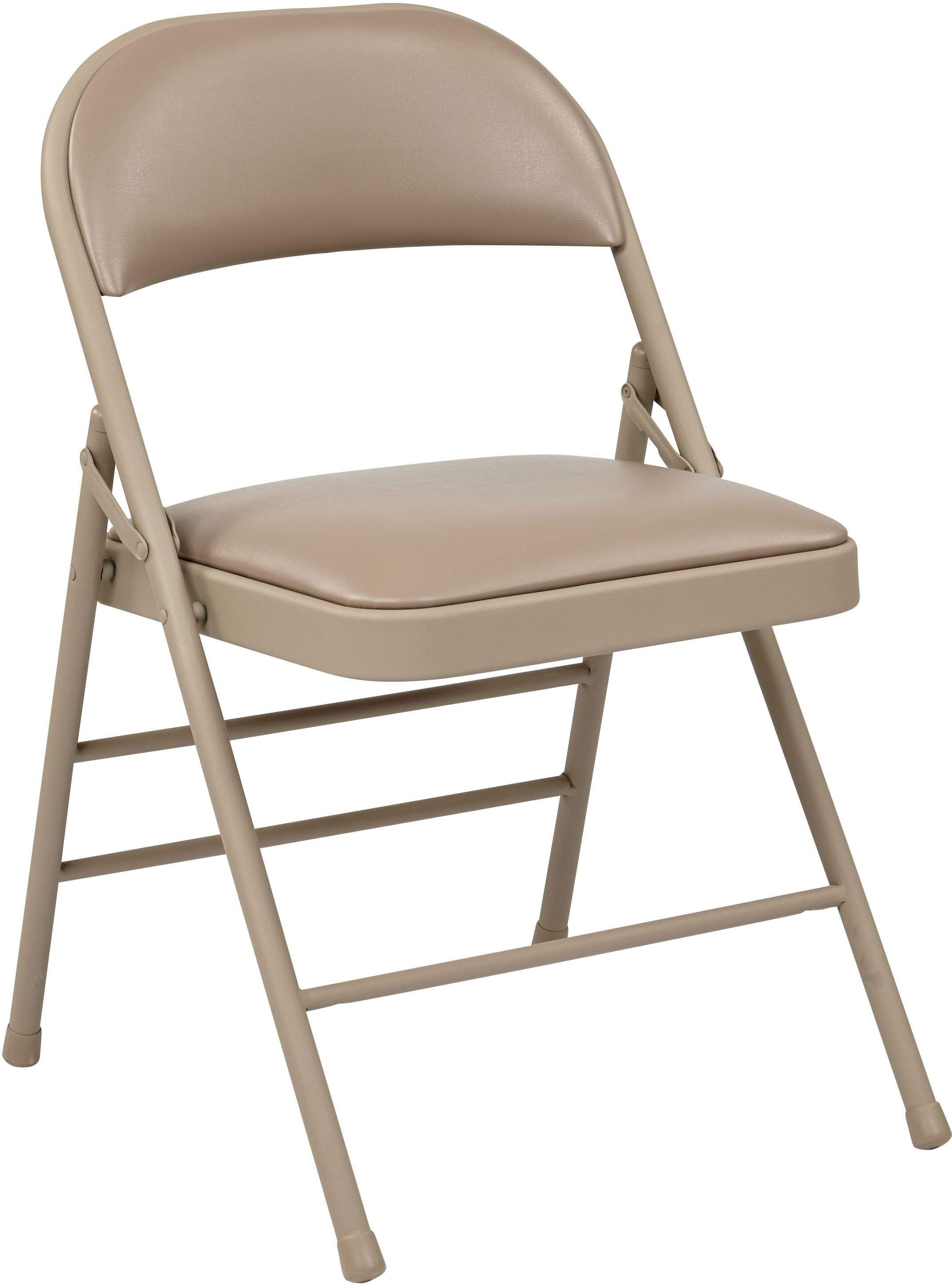 Office Star Work Smart™ Folding Chairs Set of 4 - Vinyl Padded Seat & Back, Heavy Duty Metal Frame for Home, Office & Events - Comfortable Stackable Chairs for Conference Rooms, Parties & Outdoor Use