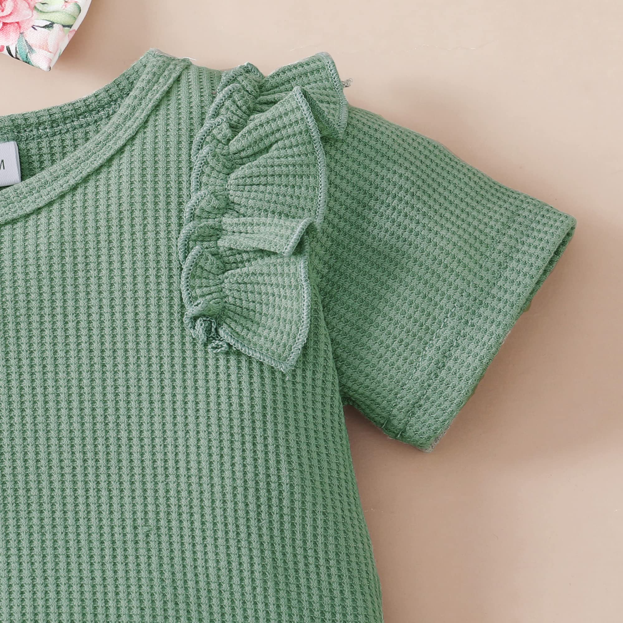 Mioglrie Newborn Baby Girl Clothes - Floral Romper & Shorts Set | Cute Summer Outfits for Infant Girls | Perfect for Playdates, Beach Trips & Photo Shoots