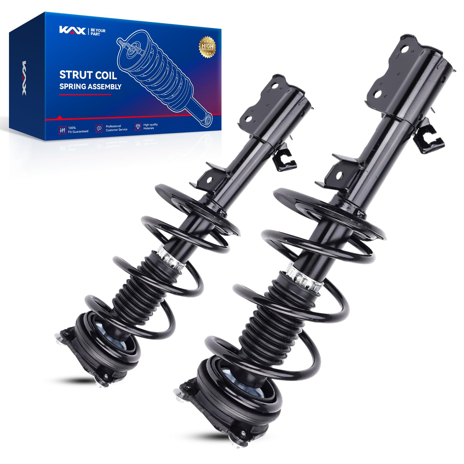 KAX Front Strut and Shock Absorber Complete Assembly Kit - Compatible with Nissan Rogue 2008 2012 | Durable Suspension System for Smooth Ride & Off-Road Adventures