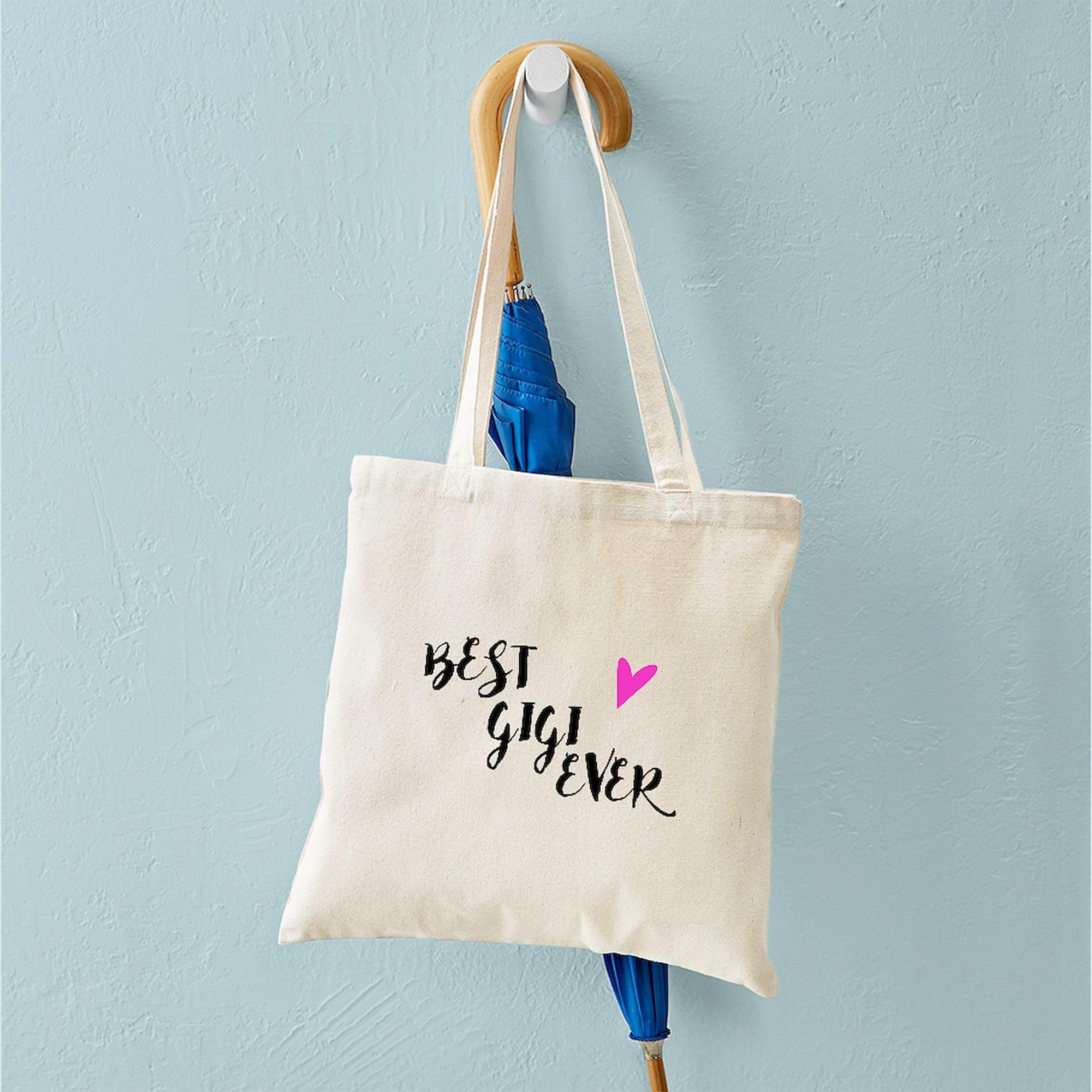 Best Gigi Ever Tote Bag - Natural Canvas Reusable Shopping Bag for Women | Eco-Friendly Grocery Tote, Beach Bag & Everyday Carry-All