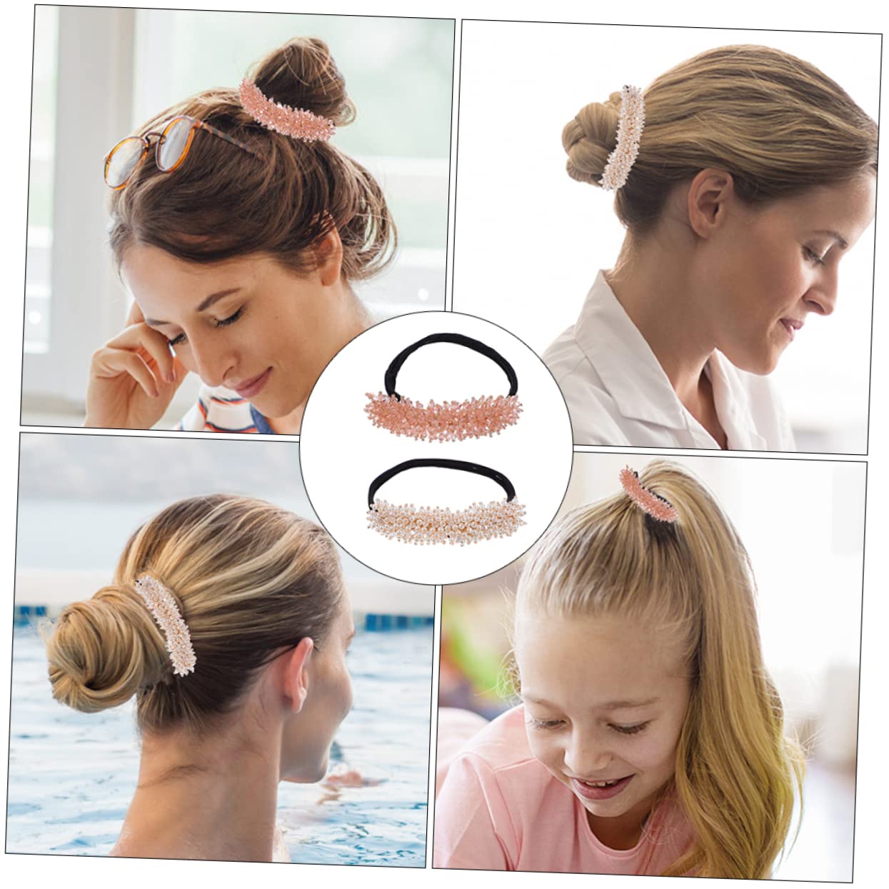 FOMIYES 2-Pack Elegant Hair Bun Maker Set - DIY Hair Accessories for Women, Perfect for Updos, Ponytails & Special Occasions