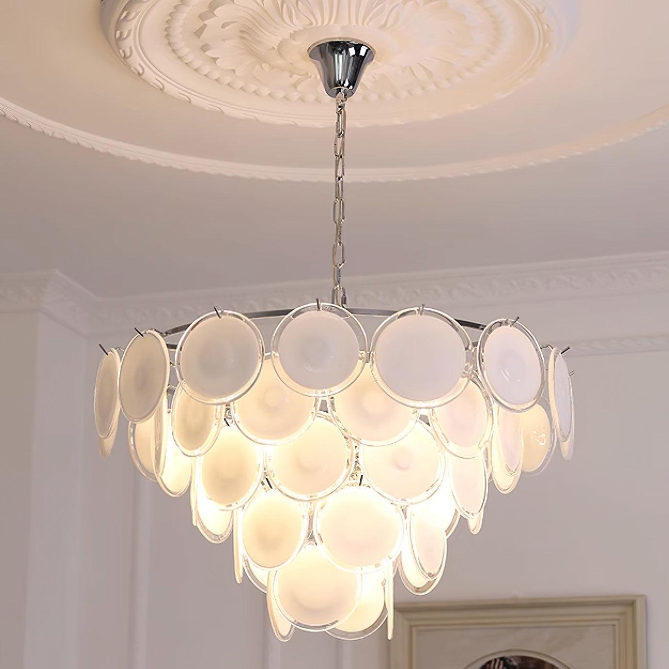 Bettina Murano Glass Chandelier - Elegant Venetian Crystal Ceiling Light Fixture for Dining Room, Living Room & Bedroom Decor