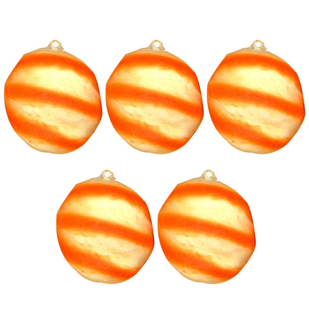 EXCEART 5 Pack Squishy Bread Keychain - Stress Relief Fidget Toys, Fake Food Charms for DIY Crafts, Backpack Decor, Necklace Pendants - Perfect for Anxiety Relief, Office Desk & School Supplies
