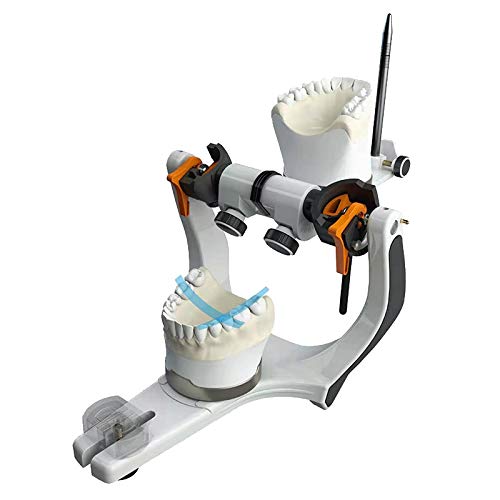 Professional Dental Semi-Adjustable Articulator with 4 Magnetic Disposable Mounting Plates - Ideal for Crowns, Bridges & Denture Fabrication in Dental Labs