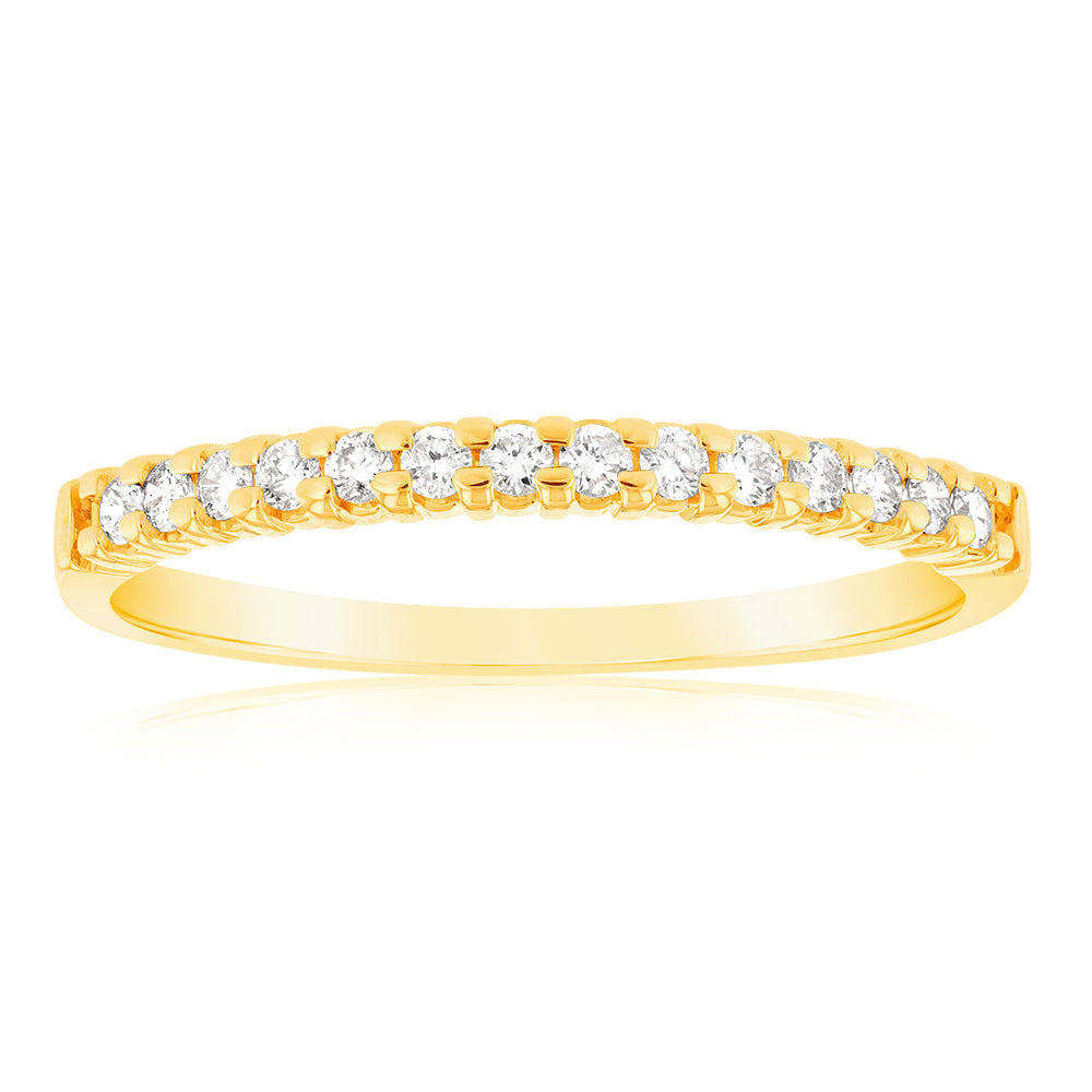 18ct Yellow Gold Diamond Ring - 0.15 Carat Solitaire Engagement Ring for Women, Perfect for Proposals, Anniversaries & Special Occasions