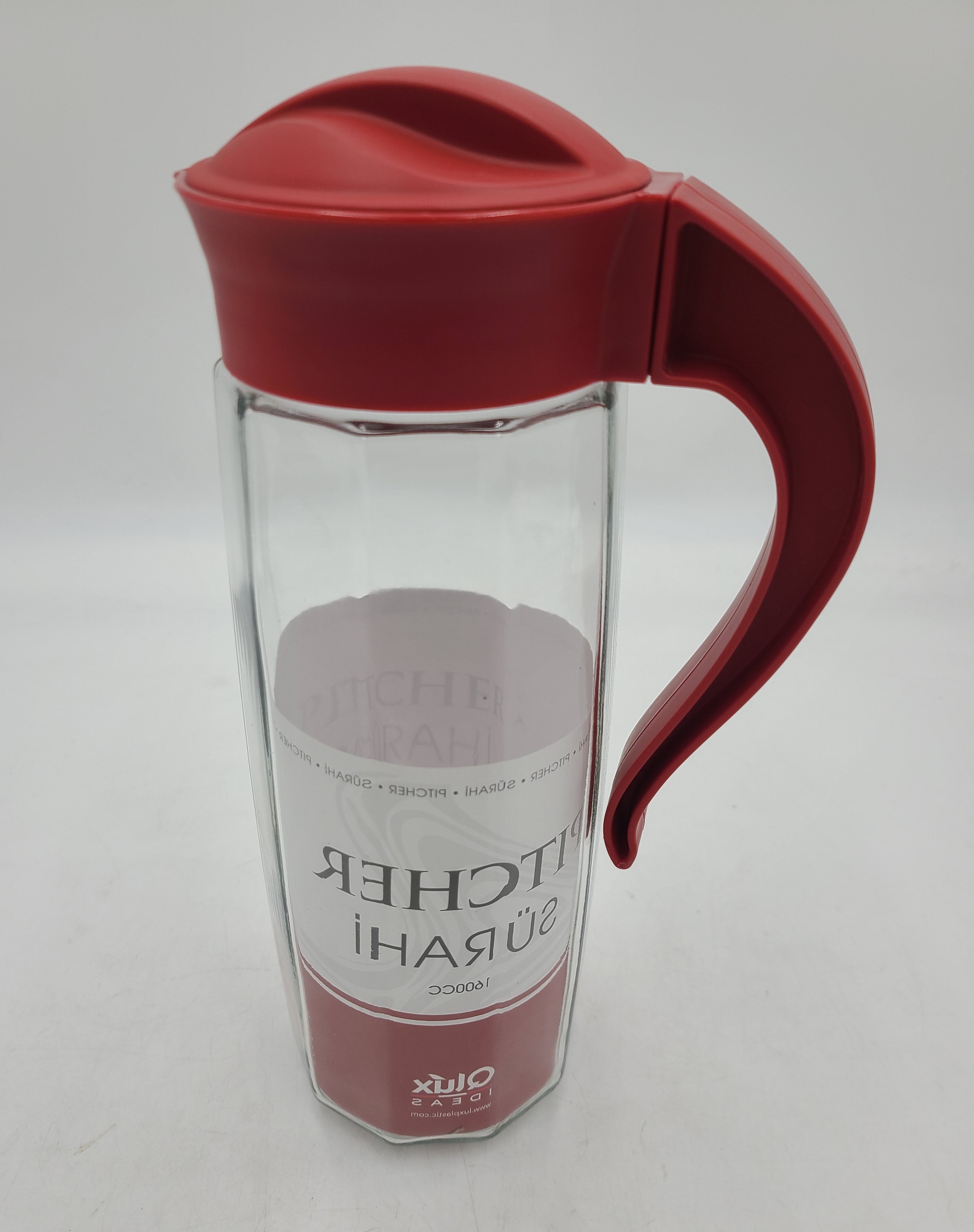 54OZ Glass Pitcher with Lid - Large Capacity Beverage Dispenser for Iced Tea, Lemonade & Water - Perfect for Parties, Picnics & Home Use