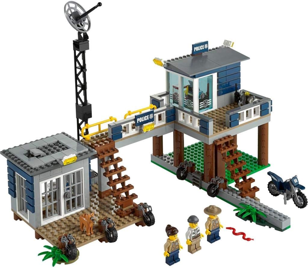 LEGO City 60069 Police Station Construction Set - Swamp Police Station Toy for Kids, Building Blocks for Creative Play - Perfect for Pretend Play and Role-Playing Scenarios