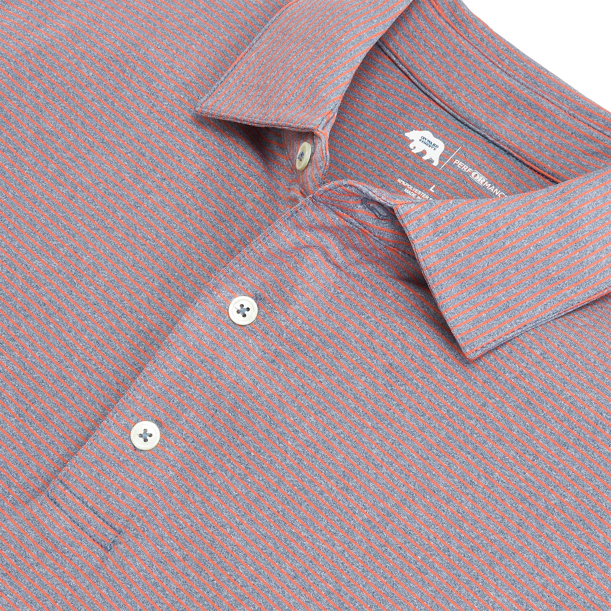 Birdie Stripe Performance Polo Shirt for Men - Moisture Wicking, Breathable & Quick-Dry Golf & Tennis Polo - Perfect for Sports, Work & Casual Wear