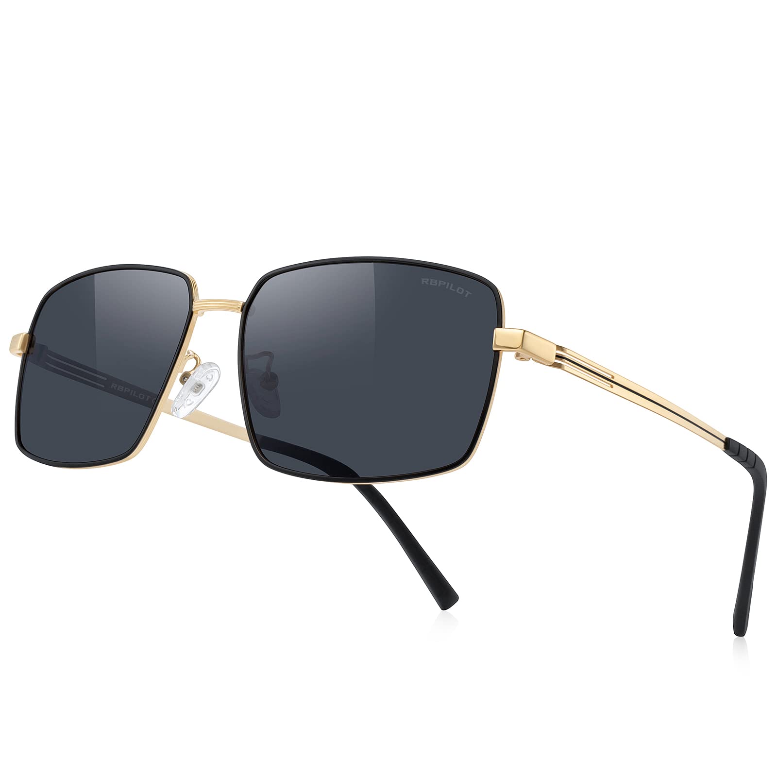 Polarized Sunglasses for Men - Lightweight UV400 Protection Rectangular Sunglasses for Driving, Fishing & Outdoor Activities
