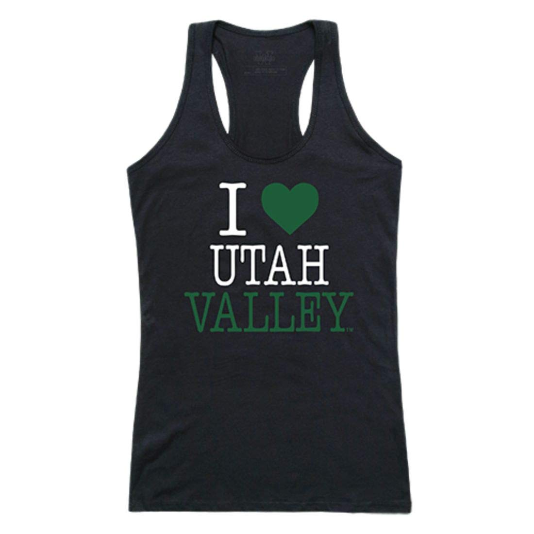 UVU Utah Valley University Wolverines Women's Love Tank Top Tee - Soft Black Cotton Shirt for Casual Wear, Gym, and School Spirit