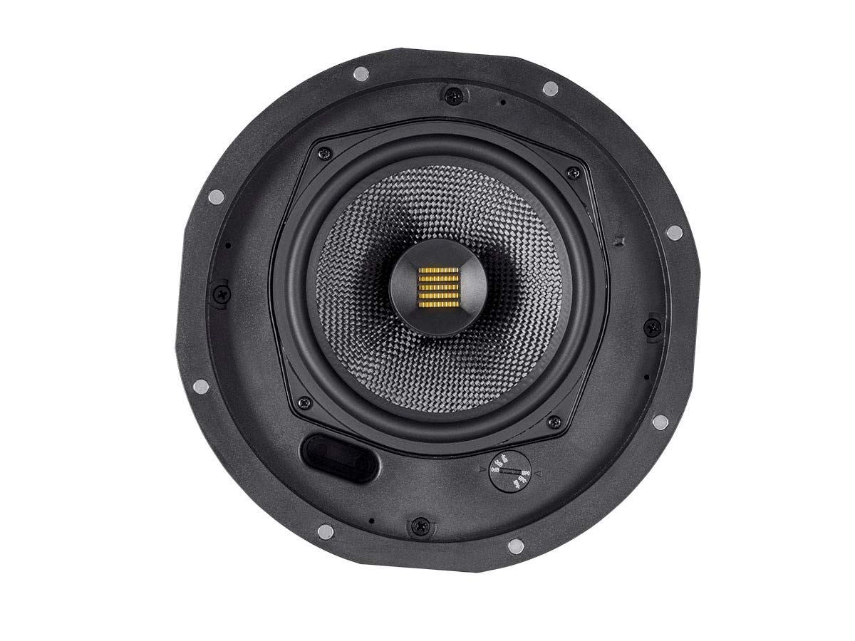 Monoprice 6.5 Inch 3-Way Carbon Fiber In-Wall Column Speaker with Ribbon Tweeter - Black Amber Series - Perfect for Home Theater, Surround Sound & Music Listening