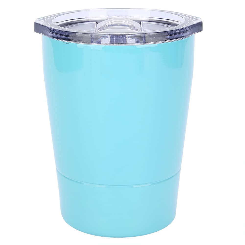 Premium Stainless Steel Travel Coffee Mug - Insulated Portable Water Cup for Hot & Cold Drinks - Light Blue - Perfect for Commuting, Camping & Office Use