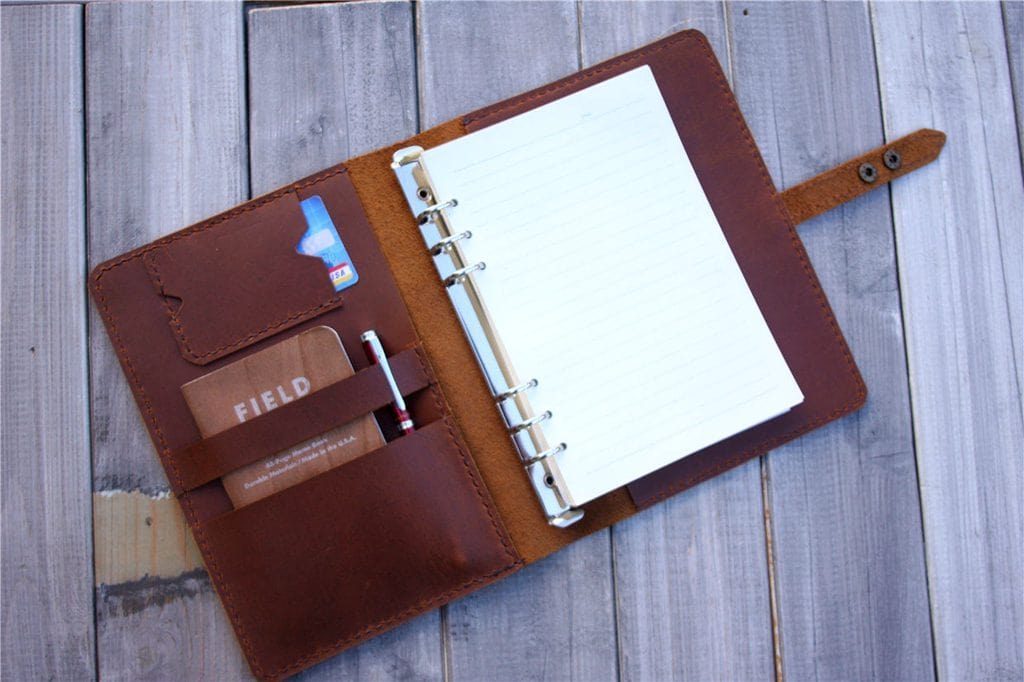 Custom Leather Weekly Planner Cover - Personalized Name & Date - Perfect for Work, School & Office Organization | Gift Idea for Professionals & Students