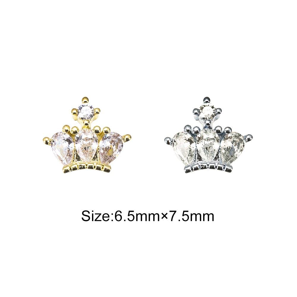 Silver & Gold Nail Art Rhinestones - Shining Crystal Nail Jewelry for Nail Decoration | Perfect for DIY Manicures, Nail Salons & Special Occasions