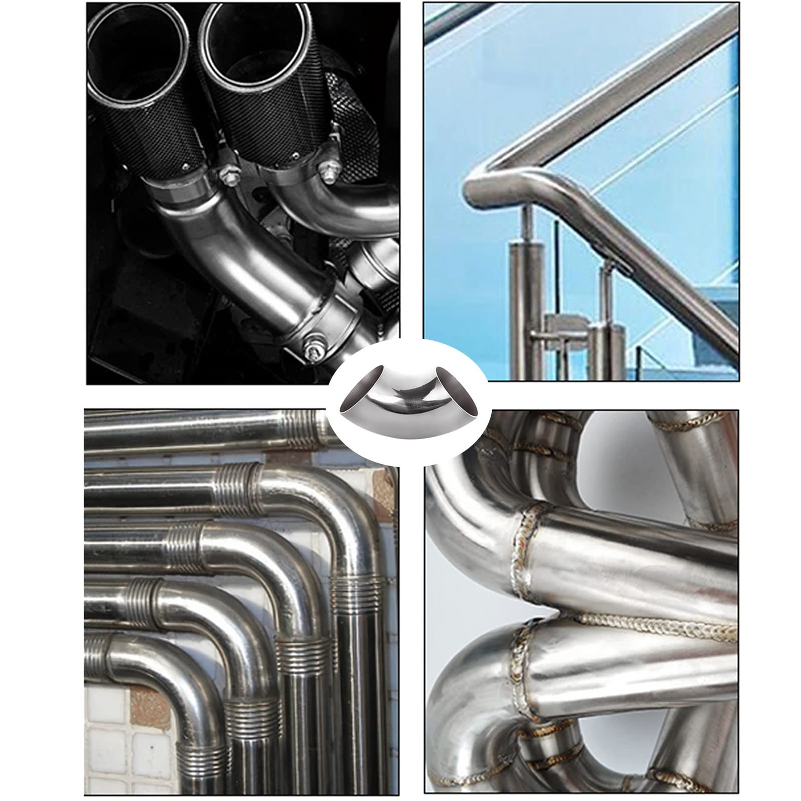 2.5 Inch 90 Degree Stainless Steel Exhaust Pipe Elbow - 2.5