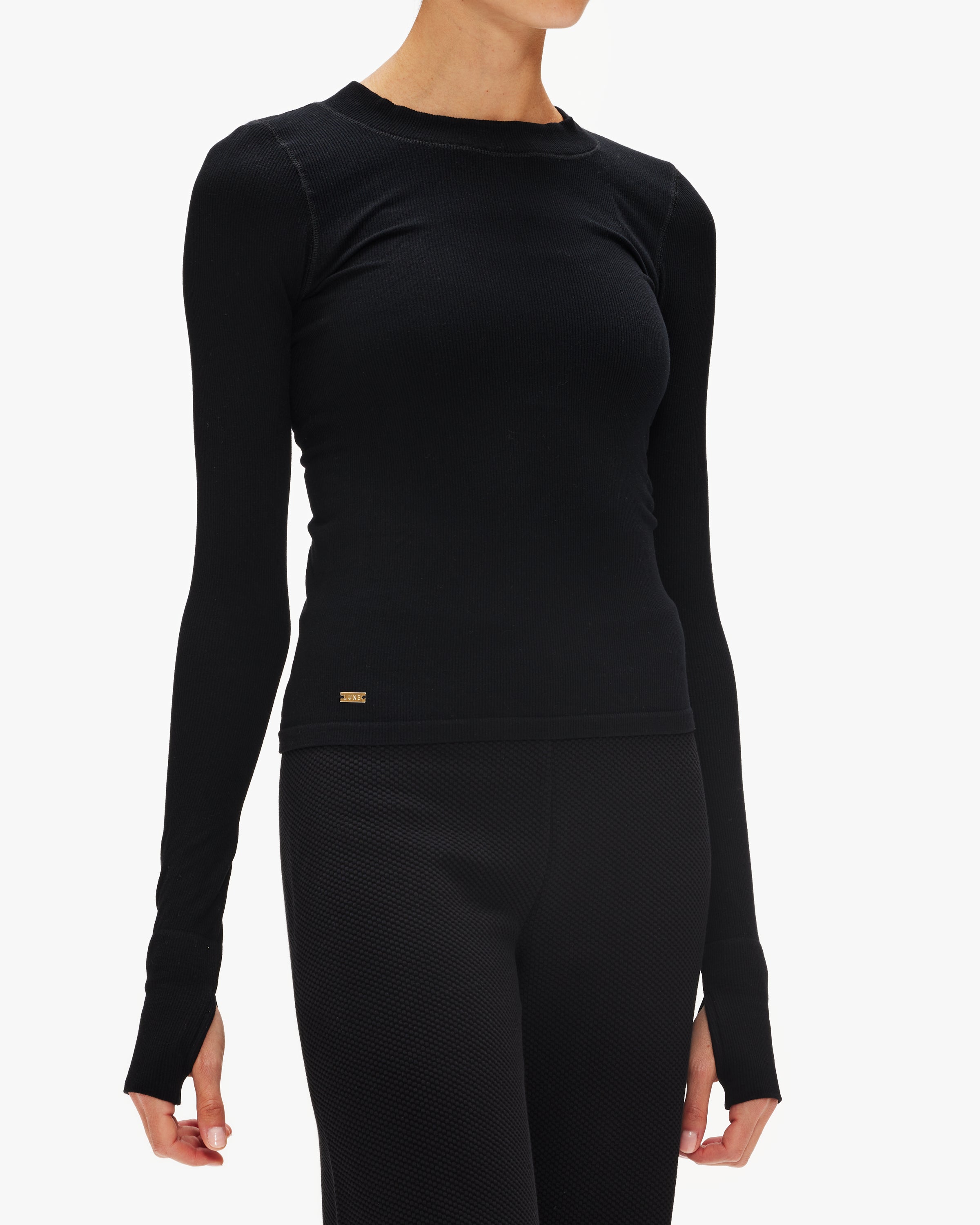 Lune Maia Women's Soft Rib Long Sleeve Shirt - Ultra Soft Micromodal Fabric for Everyday Comfort - Perfect for Work, Lounge & Casual Outings