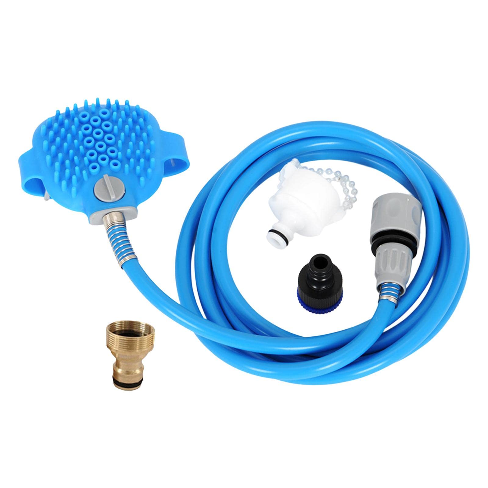 SM SunniMix Multi-Function Dog Bath Brush - Handheld Pet Shampoo Massager & Shower Attachment for Long/Short Haired Dogs & Cats - Perfect for Bath Time, Grooming & Cleaning Supplies at Home