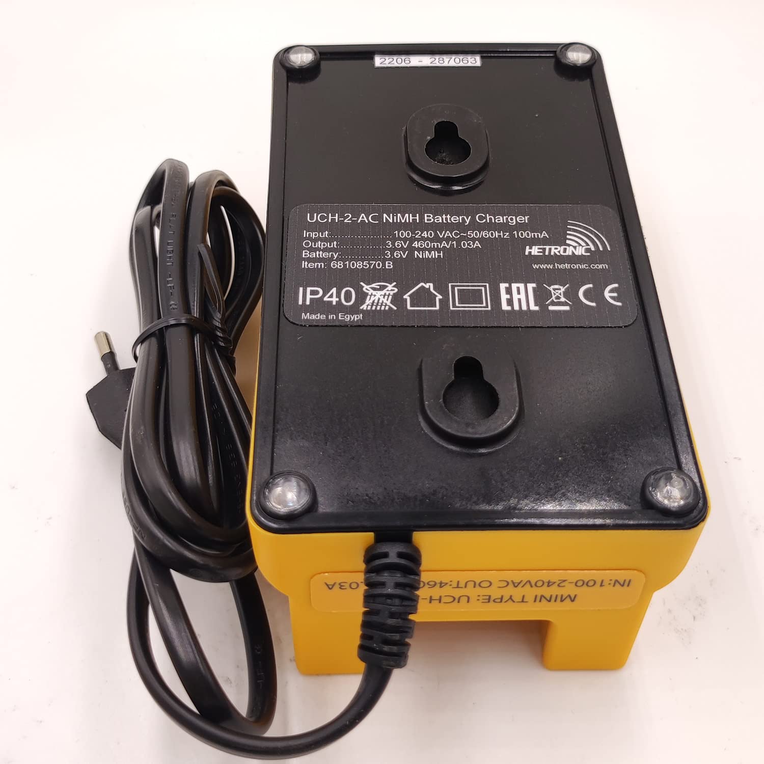 DCYNXC UCH-2-AC 100V-240VAC Universal Battery Charger - 90-270VAC Input, 460mA/1.03A Output - Compatible with Hetronic 68300900 - Perfect for Industrial Equipment, Power Tools & Emergency Backup Power