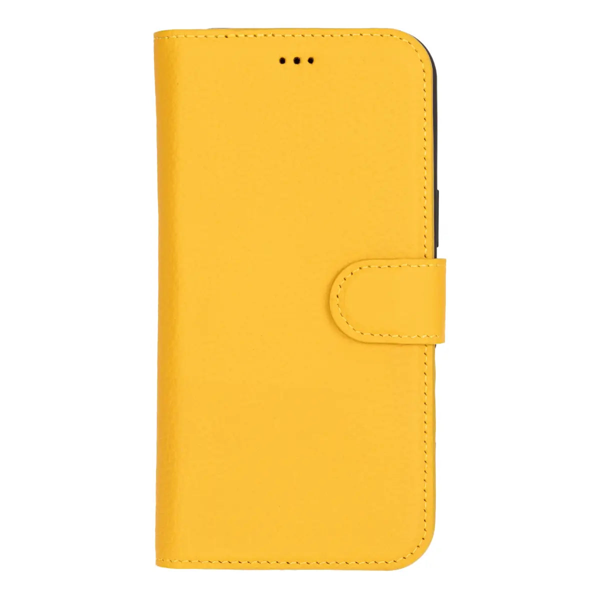 Premium Yellow Leather Wallet Case for iPhone 16 Plus - Slim Protective Phone Cover with Card Slots | Perfect for Everyday Use, Travel & Business Meetings