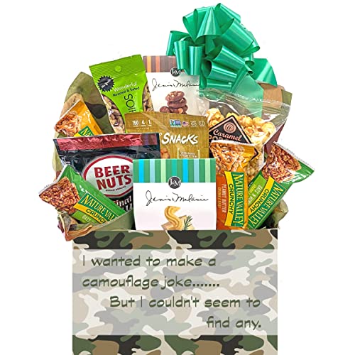 Premium Camo Birthday Gift Baskets for Women & Men - Thoughtful Presents for Mom, Dad, Grandma, Grandpa, Best Friend, Girlfriend, Boyfriend | Perfect for Surprise Deliveries, Special Occasions & Military-Themed Celebrations
