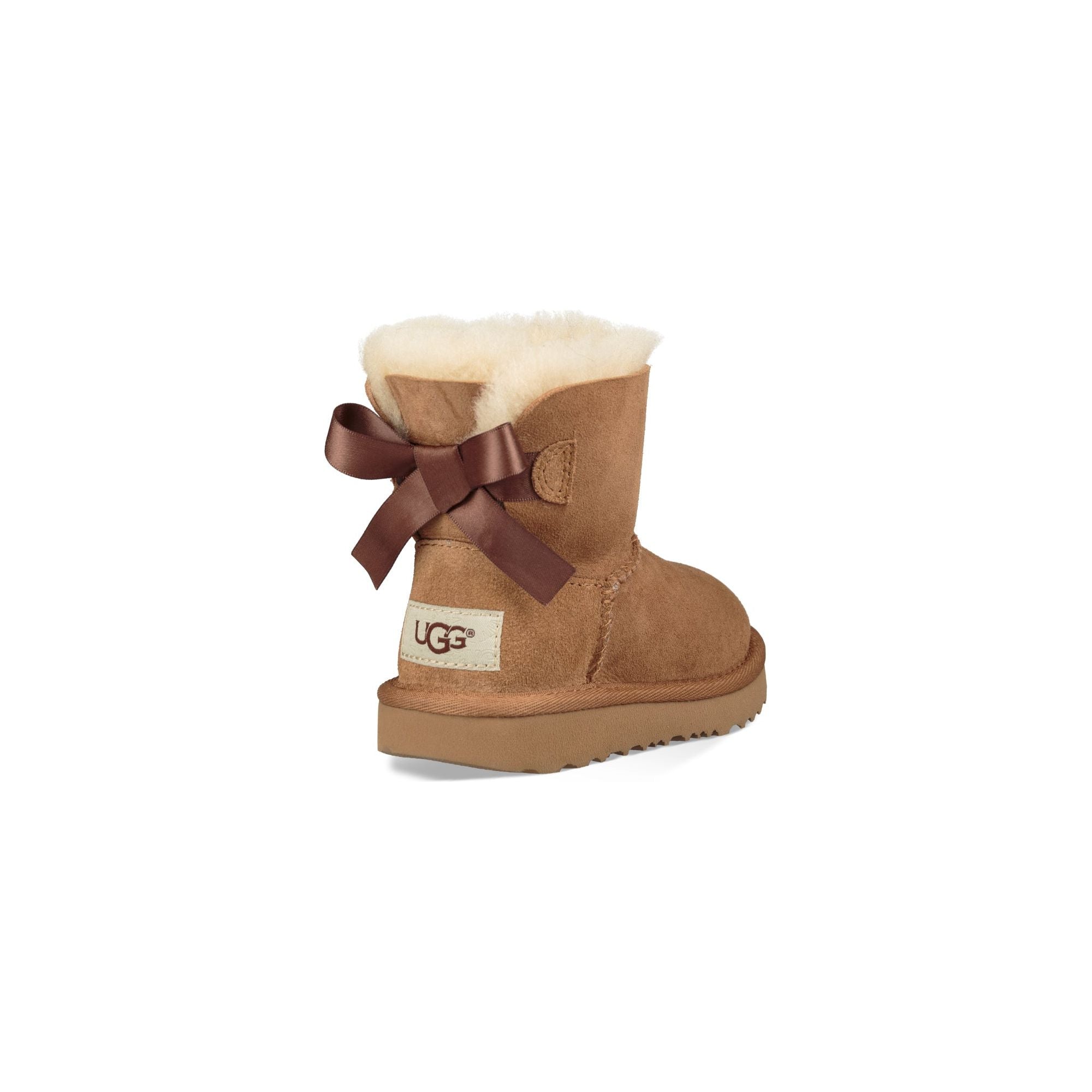 UGG Kids Mini Bailey Bow II Boot in Chestnut - Warm Winter Boots for Girls & Boys - Perfect for Snow, School & Outdoor Play