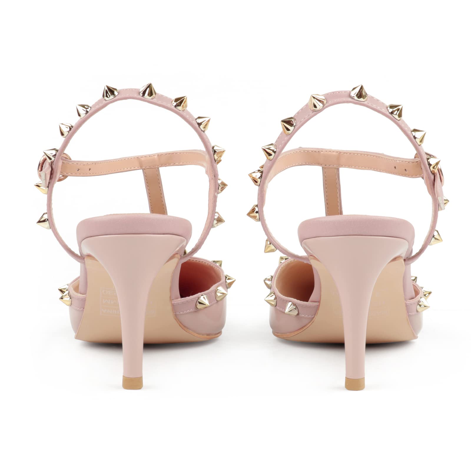 Women's Strappy Kitten Heel Sandals - Slingback Closed Toe Pumps | Perfect for Office, Wedding & Summer Outfits