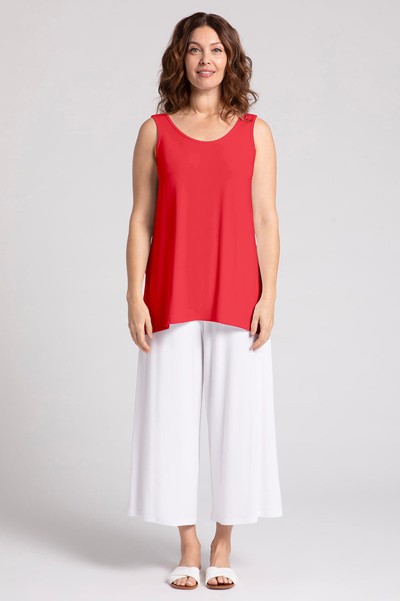 Reversible Bamboo Tank Top for Women - Soft & Breathable Lipstick Red - Perfect for Yoga, Workouts & Casual Wear