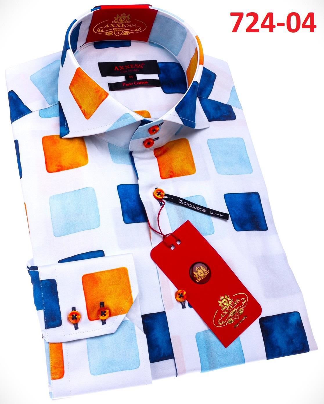 Axxess Modern Fit Shirt 724 04 - Premium Comfort Stretch Dress Shirt for Men | Perfect for Office, Business Meetings & Formal Occasions