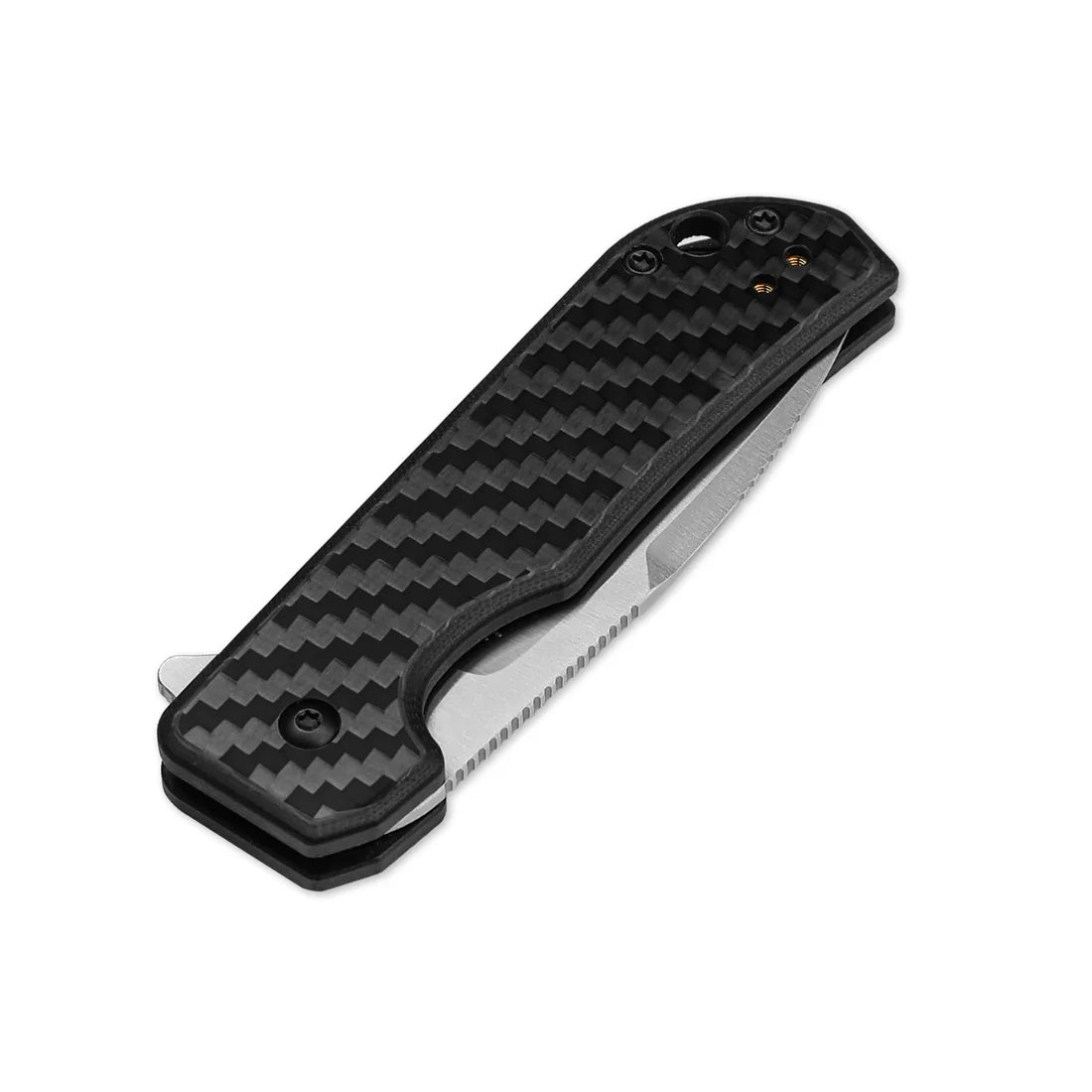 Kizer V3011C1 Vanguard Nice Guy Flipper Knife - Satin Blade & Carbon Fiber G10 Handles - EDC Pocket Knife for Outdoor, Camping, Hiking and Everyday Carry