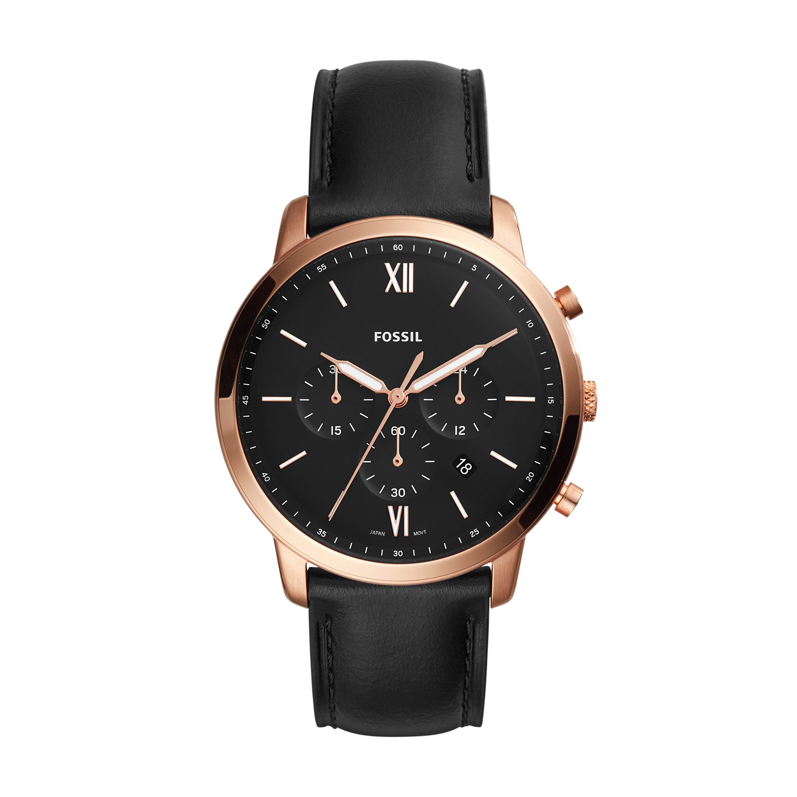 Fossil Men's Neutra Stainless Steel Chronograph Watch - Waterproof Quartz Analog Wristwatch for Business, Casual & Formal Occasions