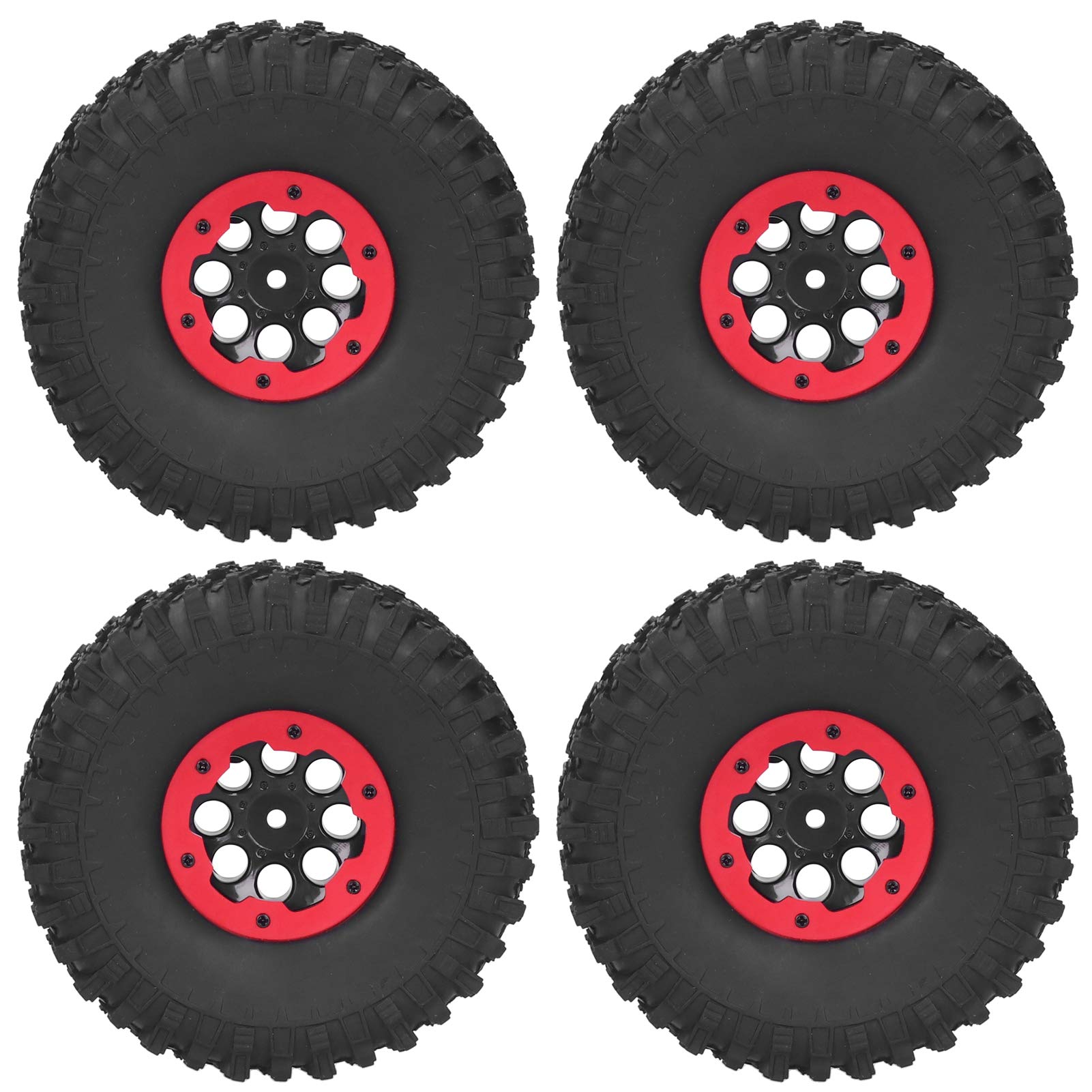 Vbestlife 4Pcs RC Racing Car Rubber Inflatable Tires - 1.9 Inch Off-Road Wheels for SCX10 TRX4 Remote Control Vehicles | Durable Replacement Tires for Crawler Racing & Off-Road Adventures