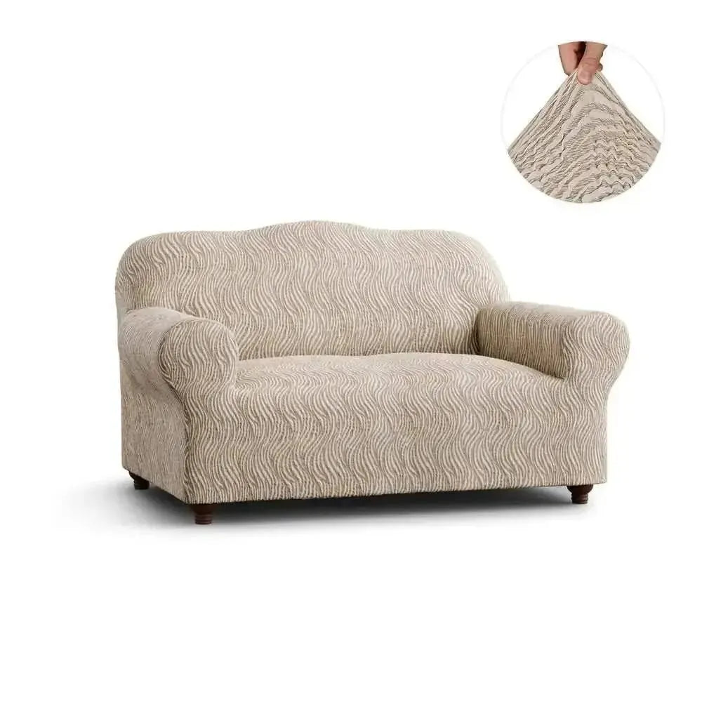 2 Seater Loveseat Slipcover - Jacquard 3D Collection for Sofa Protection | Perfect for Living Room, Bedroom & Home Decor