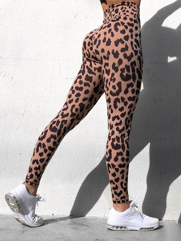 ZASUWA Women's Sexy Leopard Print High Waisted Tummy Control Yoga Pants - Perfect for Workout, Gym, Running & Casual Wear