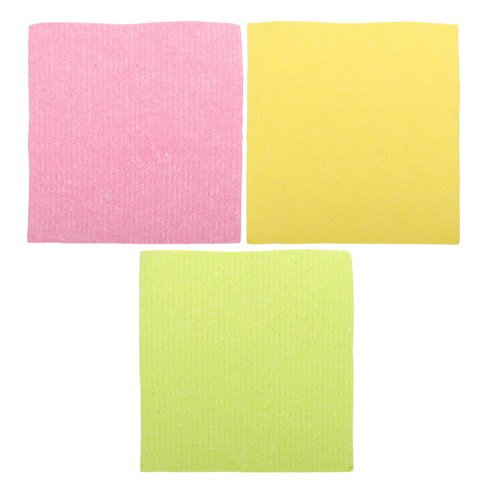 Hemoton 3-Pack Reusable Cotton Dish Cloths - Super Absorbent Kitchen Towels, Cleaning Rags & Washcloths for Dishes, Bathroom, Dusting & Household Cleaning | Eco-Friendly Wood Pulp Cotton Towels for Daily Use