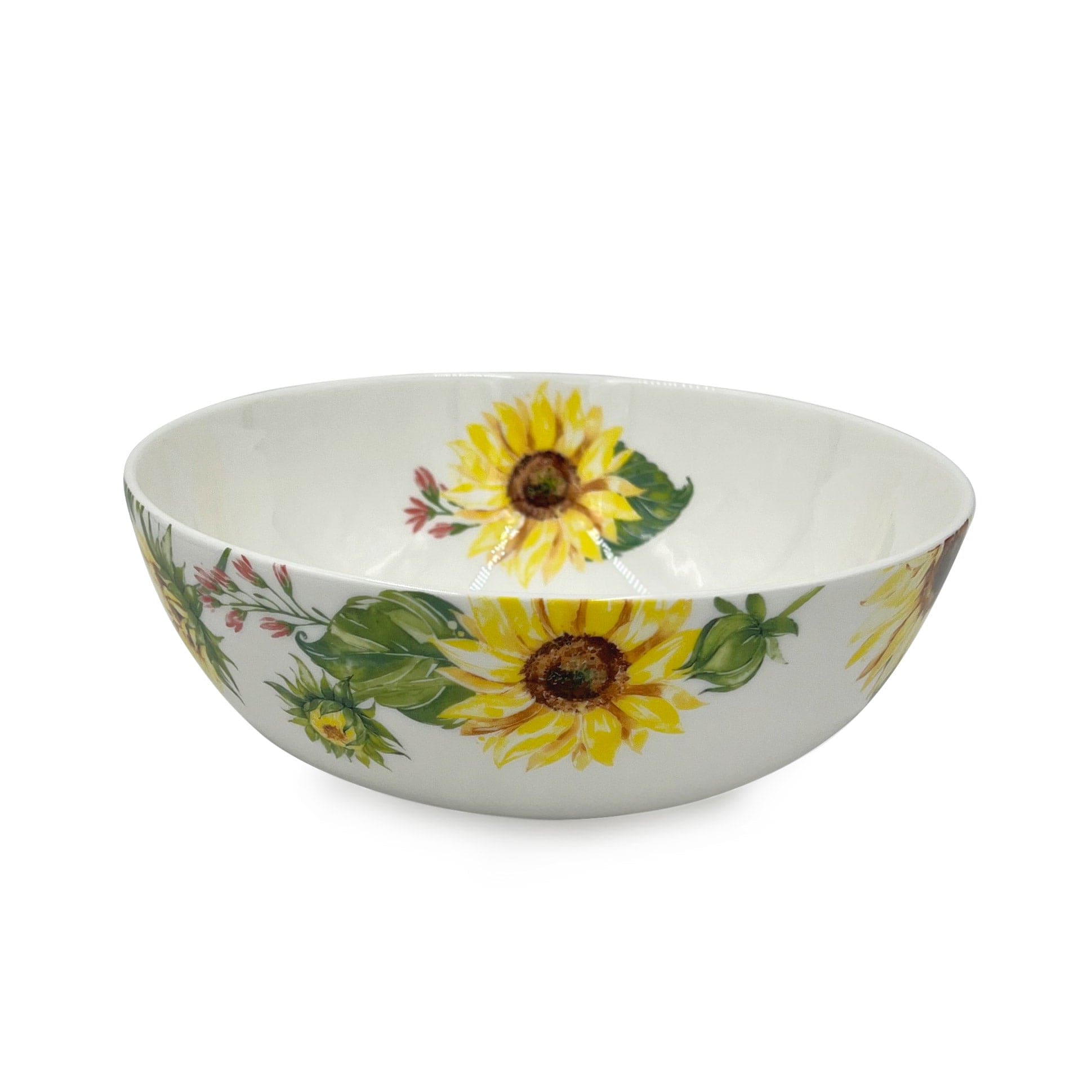 Sunflower Serving Bowl - Elegant Ceramic Salad Bowl for Home Dining, Entertaining & Kitchen Decor - Perfect for Salads, Pasta, Snacks & Centerpieces