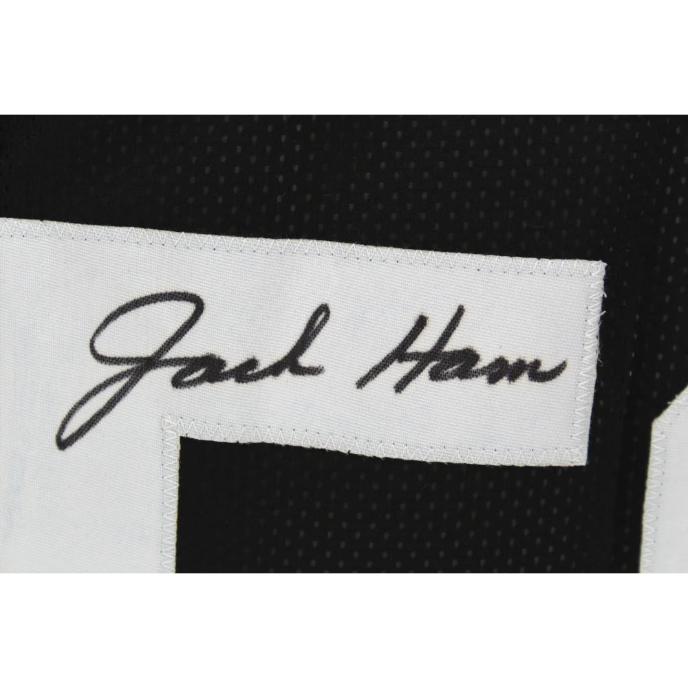 Jack Ham Autographed Pittsburgh Steelers Black Jersey - BAS COA Certified, Signed & Inscribed HOF - Perfect for Football Collectors, Sports Memorabilia Fans & Steelers Enthusiasts