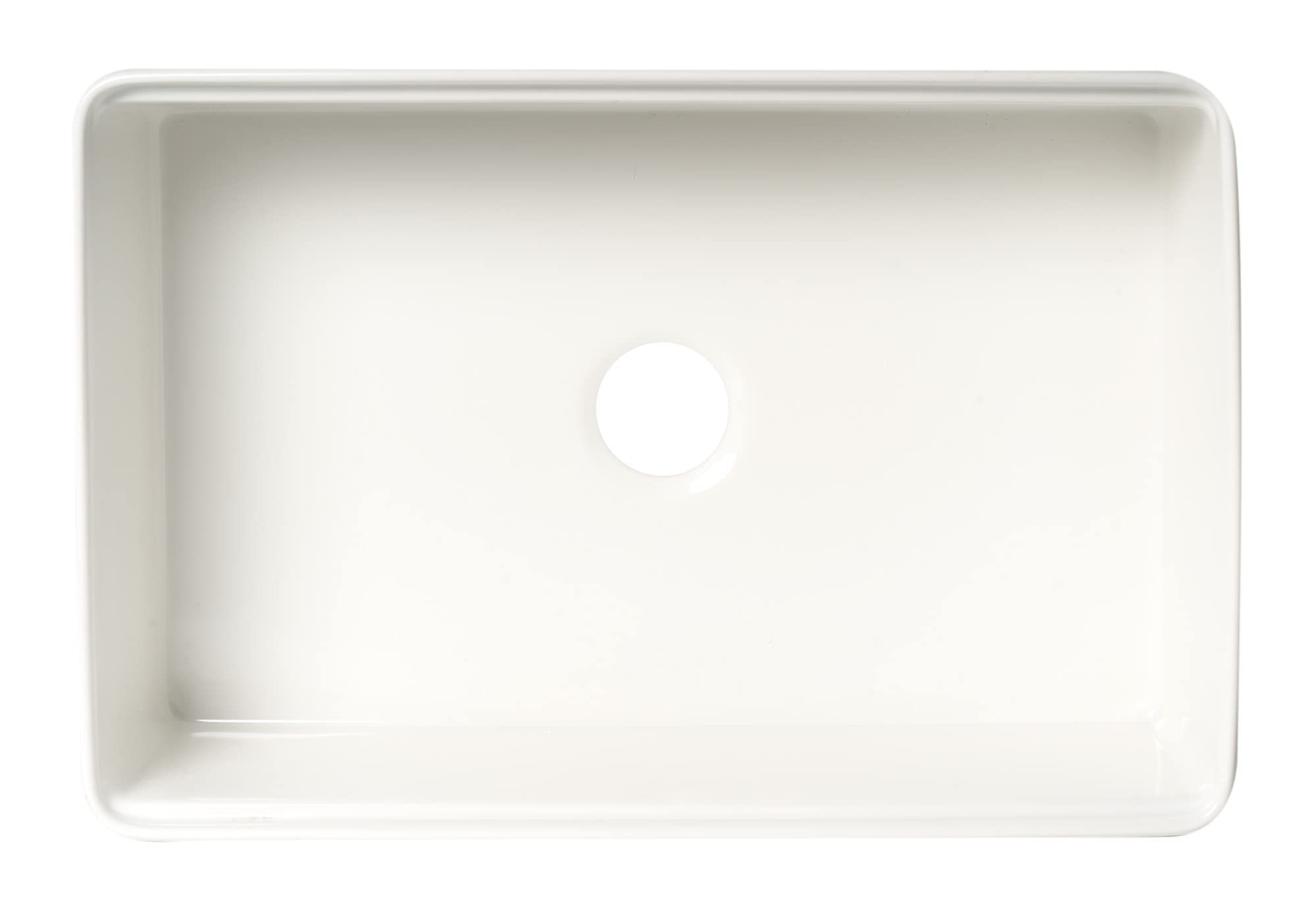 ALFI ABFS3020-W 30-Inch Undermount Kitchen Sink in White - Durable Stainless Steel for Modern Kitchens, Perfect for Cooking, Washing Dishes & Food Prep