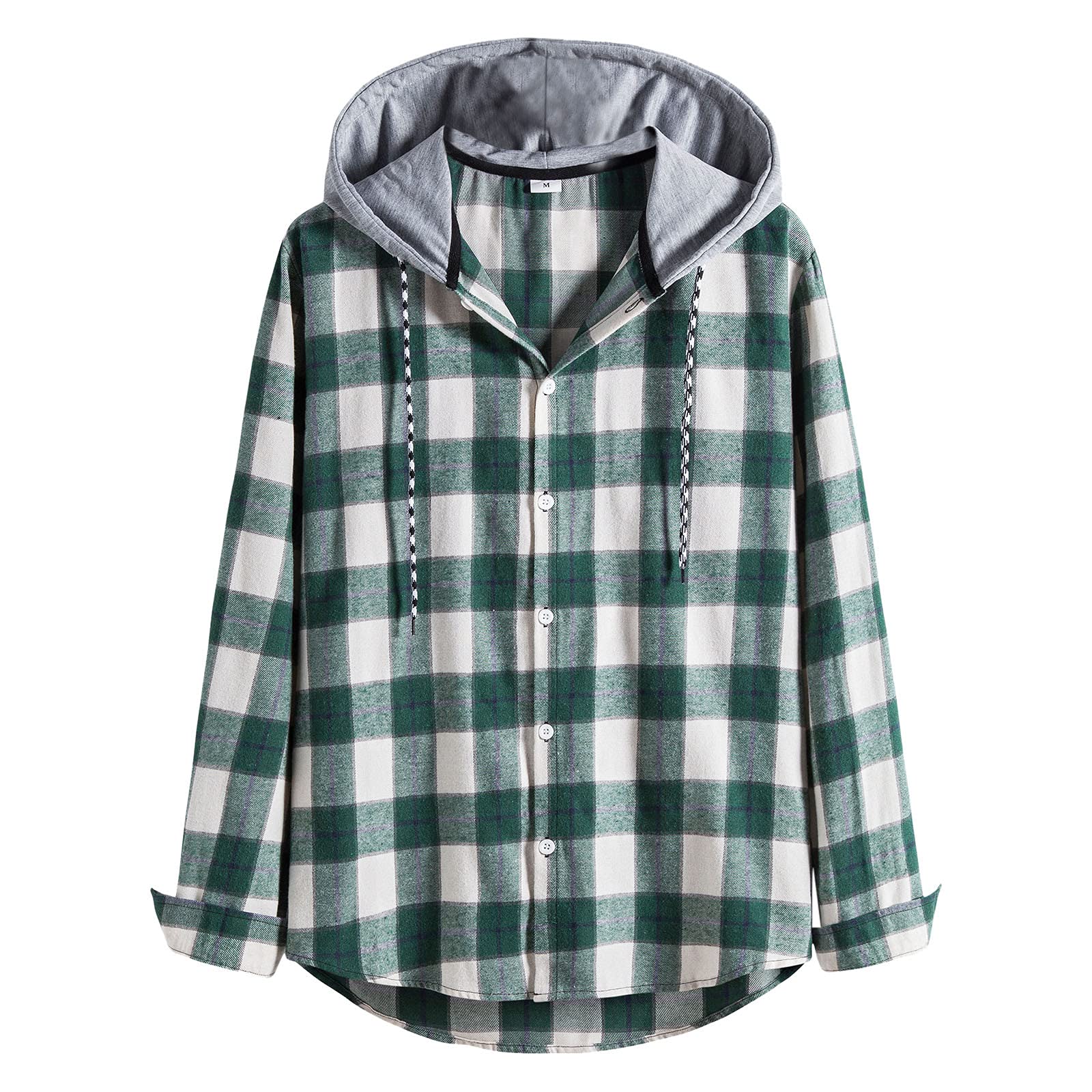 Men's Flannel Shirts - Soft Brushed Plaid Button Down Long Sleeve Shacket with Pocket | Casual Winter Layering & Outdoor Workwear