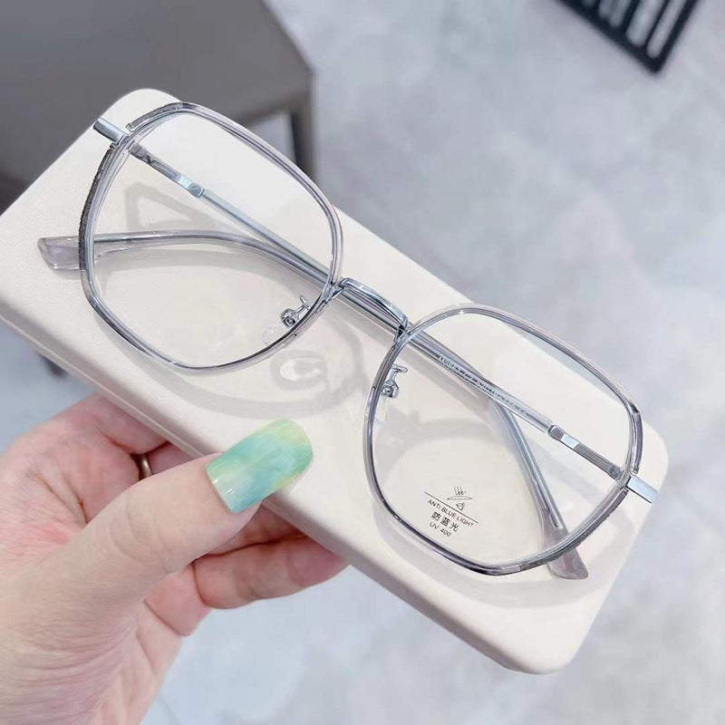 Stylish Geometric Metal Eyeglass Frames M2857 - Trendy Unisex Glasses for Men & Women - Perfect for Reading, Work, and Fashion Accessories