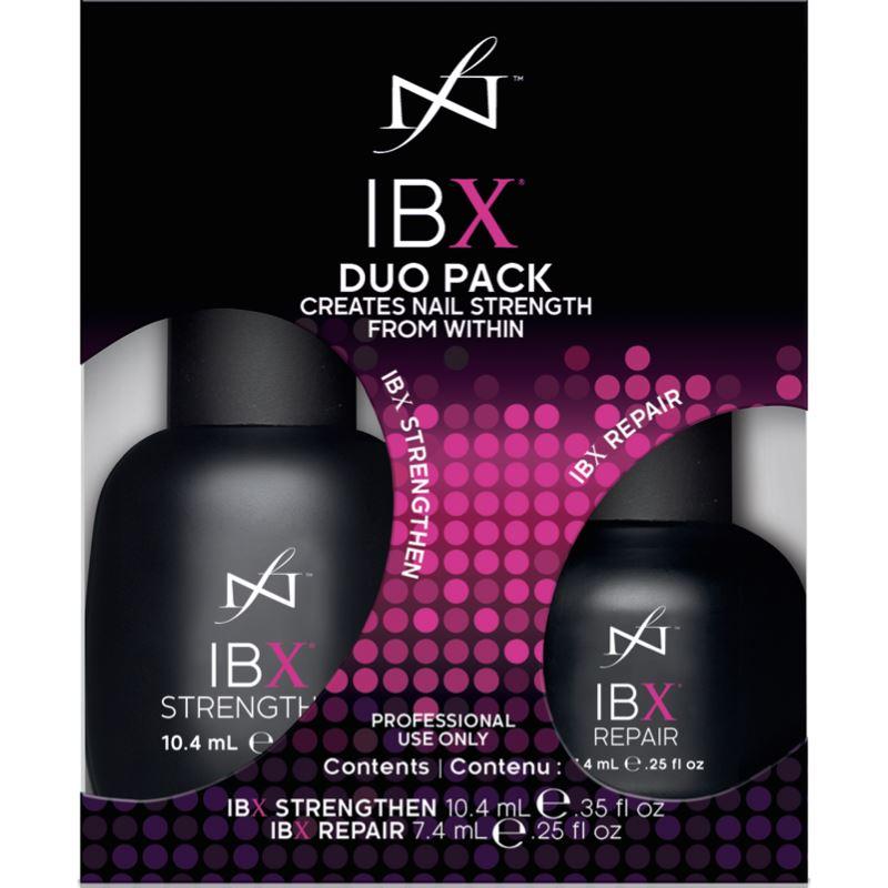 Duo Pack IBX Nail Strengthener & Repair Treatment - Strengthen Weak, Brittle Nails & Repair Damage - Professional Salon-Grade Nail Care for Healthy, Strong Nails at Home or Salon Use