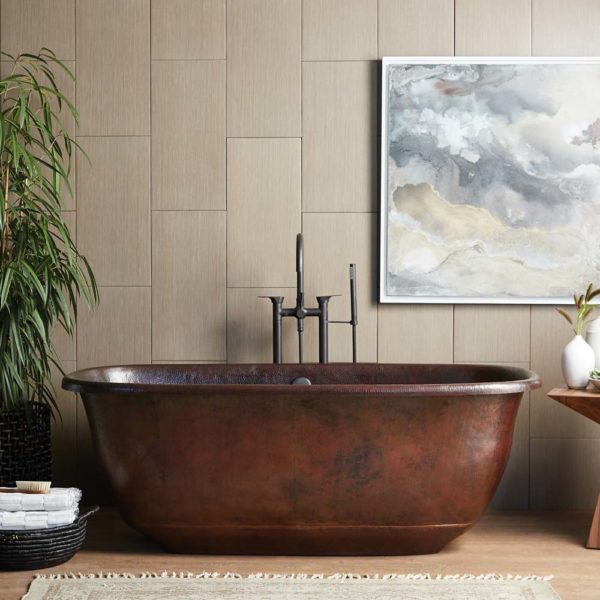Native Trails Santorini Freestanding Bathtub - Modern Acrylic Soaking Tub for Luxury Bathrooms | Perfect for Spa-Like Relaxation & Home Decor
