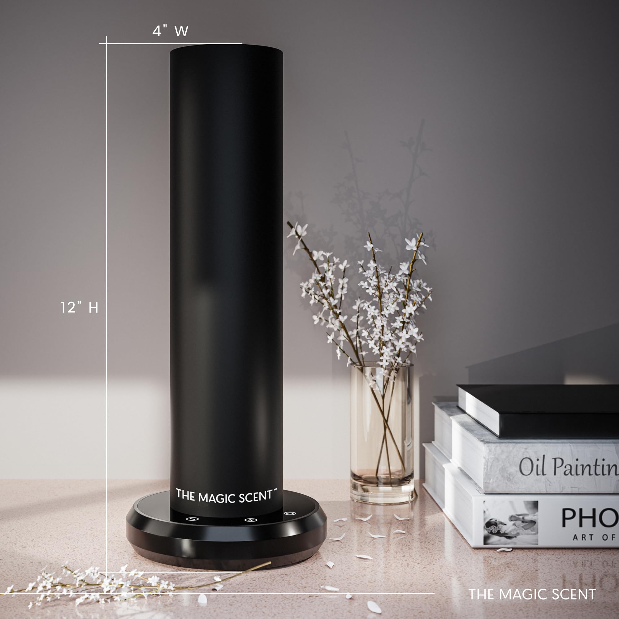 Premium Bluetooth Essential Oil Diffuser - Smart Ultra-Quiet Aromatherapy Device for Home, Office & Hotel - Waterless Cold-Air Technology with Programmable Timer - Includes Free Aroma Oils (Perfect for Relaxation, Yoga, Spa & Sleep Therapy)