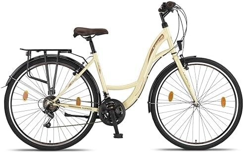 Licorne Bike Stella Premium City Bike - 20, 24, 26, 28 Inch Unisex Bicycle for Adults & Kids - 21 Speed Gears (6 Gears at 20