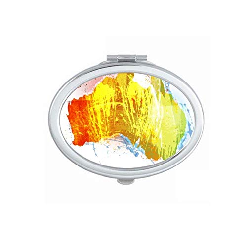 DIYthinker Australia Colorful Map Illustration Pattern Portable Folding Mirror - Double Sided Travel Makeup Mirror for Home, Office & Travel Accessories