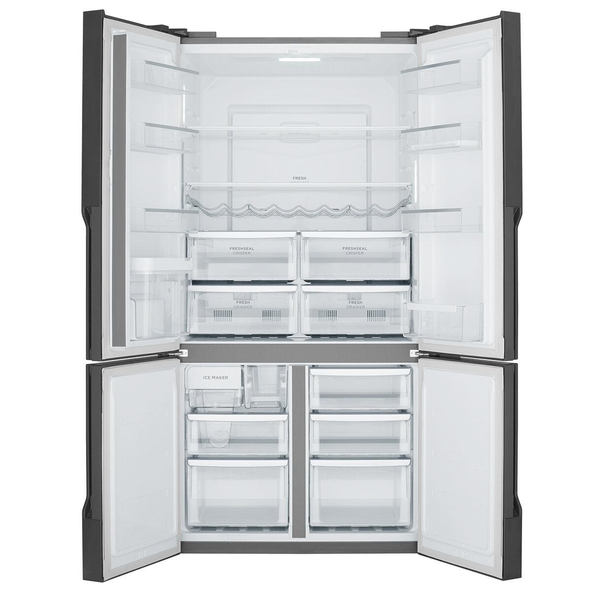 Westinghouse 564L French Door Refrigerator with Water Dispenser - Non-Plumbed Matte Black (WQE5660BA) - Perfect for Modern Kitchens, Open Plan Living & Entertaining