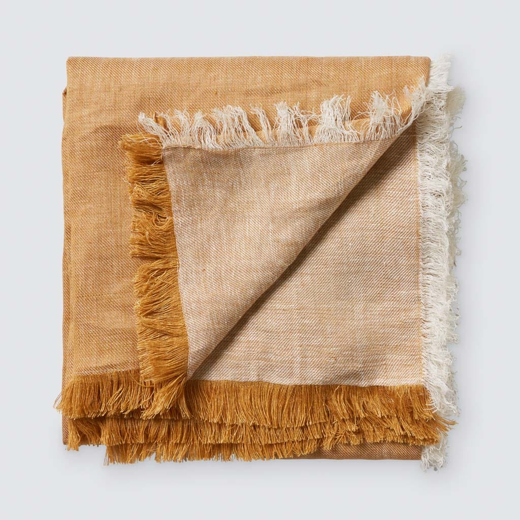Premium Arya Linen Bed Blanket - Soft & Breathable All-Season Throw - Perfect for Bedroom, Sofa, and Outdoor Picnics