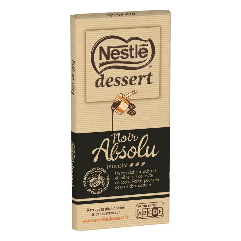 Nestle Absolute Black Dark Chocolate Dessert 170g - Indulge for Sweet Moments - Pack of 4