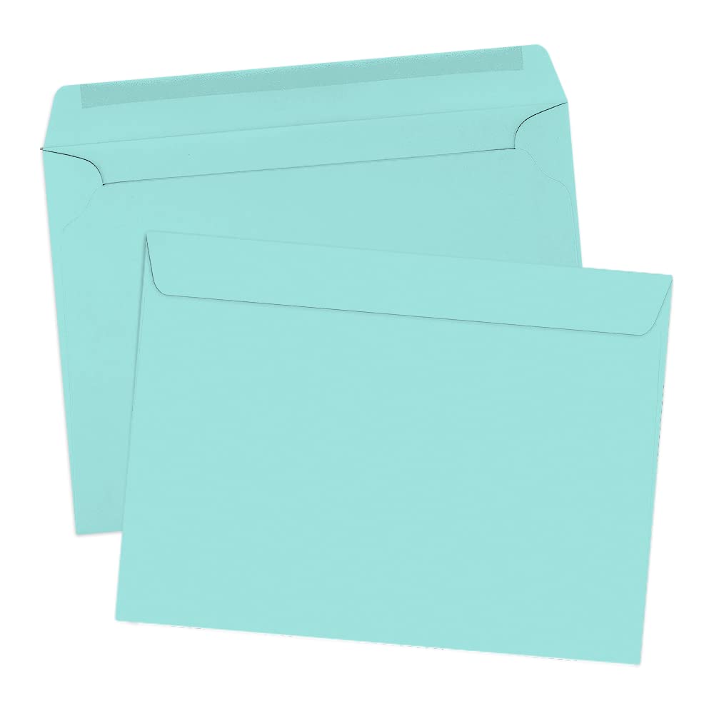 LUXPaper 9 x 12 Booklet Envelopes - Seafoam Blue | 80lb. Text Weight | Pack of 500 | Perfect for Wedding Invitations, Business Mailings & Greeting Cards