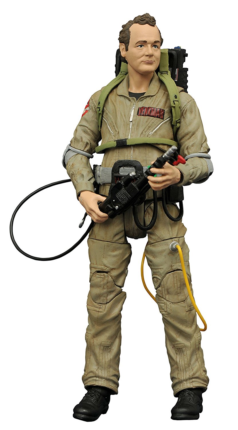 Ghostbusters Peter Venkman Action Figure with Diamond Accents - Collectible Movie Character Toy for Fans & Display - Perfect for Halloween Decor, Cosplay, and Gift Giving